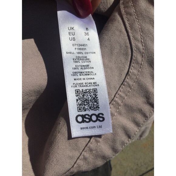 ASOS Womens ruffle collar jacket size 4 mauve cape western pink boho priaire - Picture 10 of 11